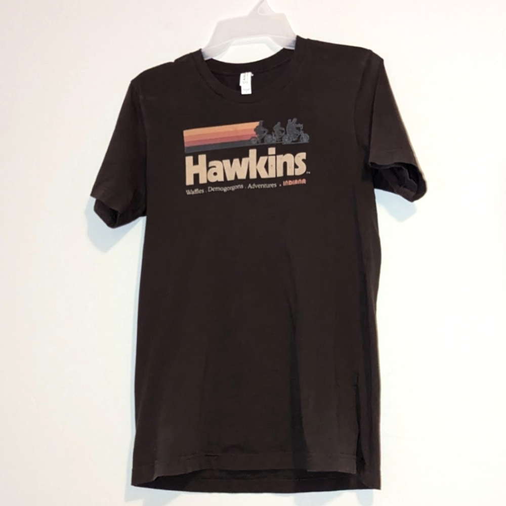 Hawkins Indiana Stranger Things Brown Tee